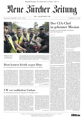 Cover of Neue Zurcher Zeitung