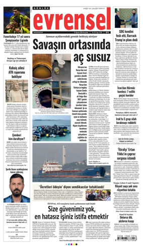 Cover of Evrensel Gazetesi
