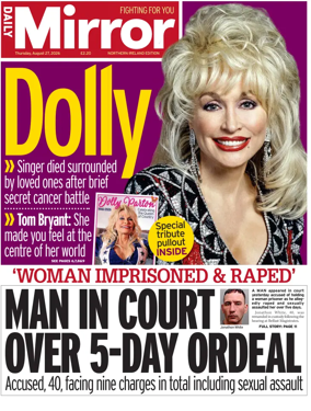 Cover of Daily Mirror (Northern Ireland)
