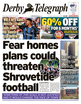 Cover of Derby Telegraph