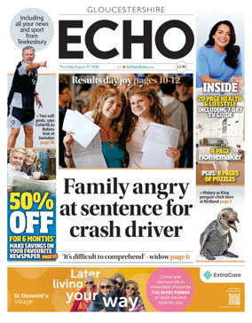 Cover of Gloucestershire Echo