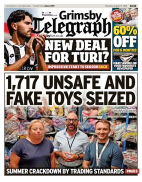 Cover of Grimsby Telegraph