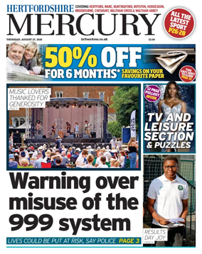 Cover of Hertfordshire Mercury