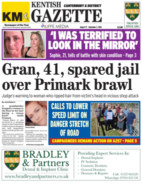 Cover of Kentish Gazette Canterbury & District