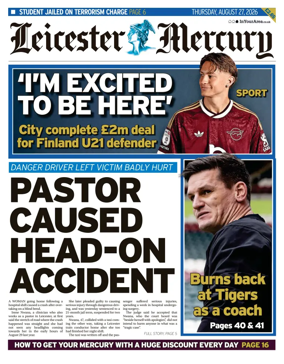 Cover of Leicester Mercury