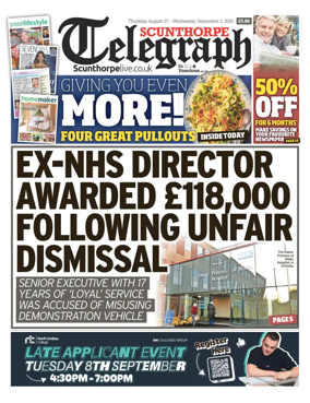 Cover of Scunthorpe Telegraph