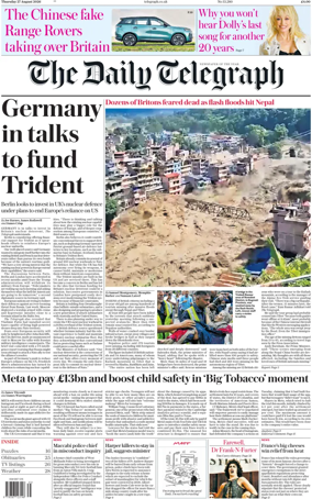 Cover of The Daily Telegraph