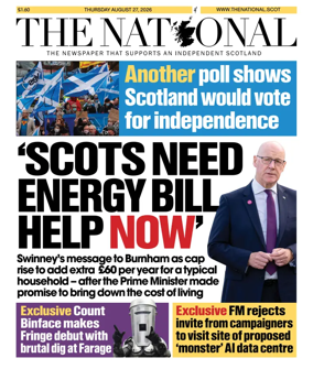 Cover of The National (Scotland)
