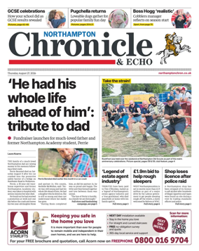 Cover of The Northampton Chronicle and Echo