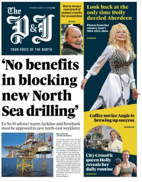 Cover of The Press and Journal (Aberdeen and Aberdeenshire)