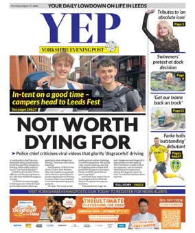 Cover of Yorkshire Evening Post