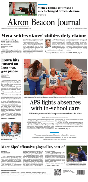 Cover of Akron Beacon Journal