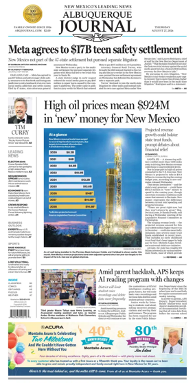 Cover of Albuquerque Journal