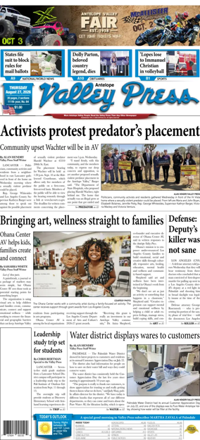 Cover of Antelope Valley Press
