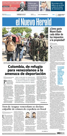 Cover of El Nuevo Herald