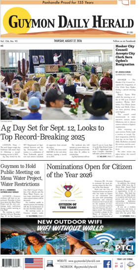 Cover of Guymon Daily Herald