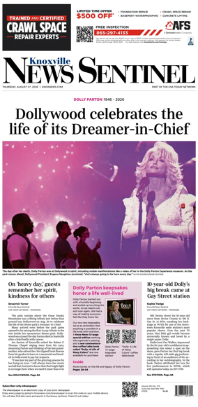 Cover of Knoxville News Sentinel