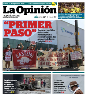 Cover of La Opinion