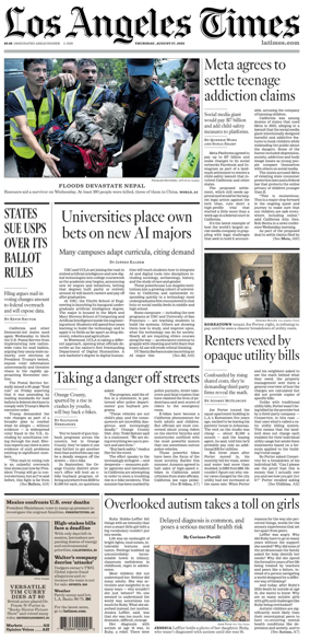 Cover of Los Angeles Times