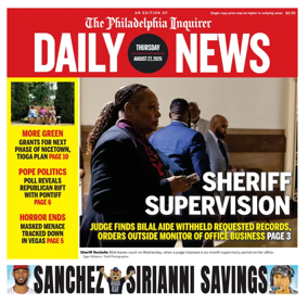 Cover of Philadelphia Daily News