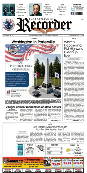 Cover of Porterville Recorder