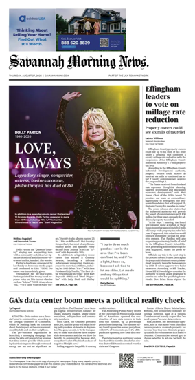 Cover of Savannah Morning News