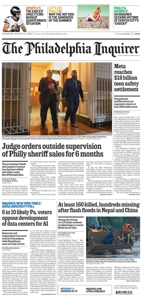 Cover of The Philadelphia Inquirer
