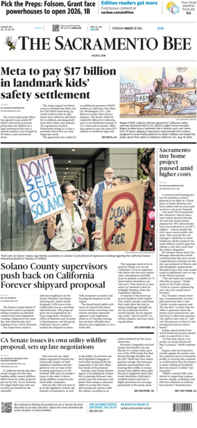 Cover of The Sacramento Bee