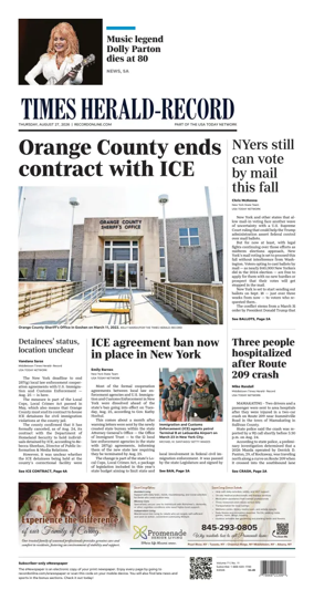 Cover of Times Herald-Record