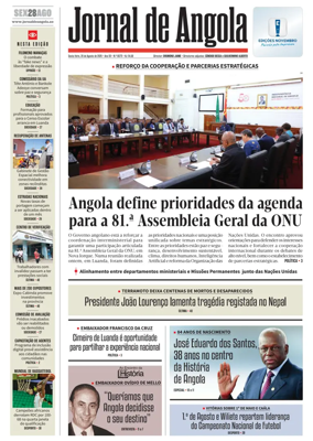 Cover of Jornal de Angola