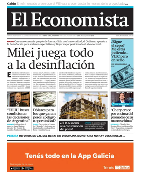Cover of El Economista (Argentina)