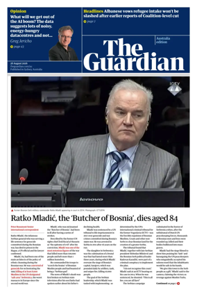 Cover of The Guardian Australia