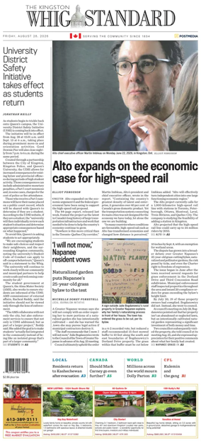 Cover of Kingston Whig-Standard