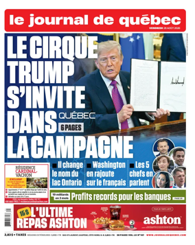 Cover of Le Journal de Quebec