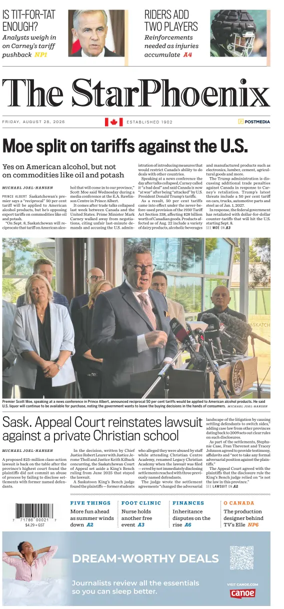 Cover of Saskatoon StarPhoenix
