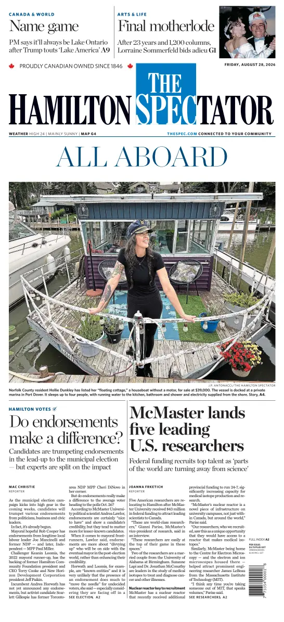 Cover of The Hamilton Spectator