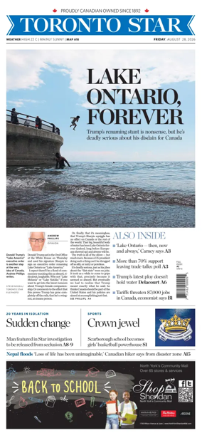 Cover of Toronto Star
