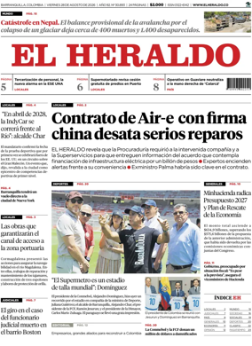 Cover of El Heraldo (Colombia)
