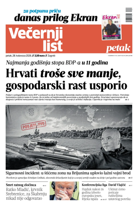 Cover of Vecernji list - Zagreb