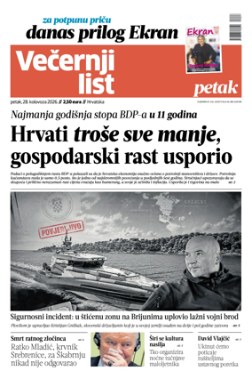 Cover of Vecernji list - Hrvatska