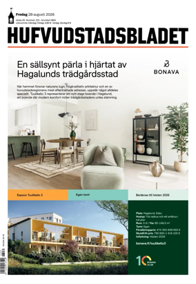 Cover of Hufvudstadsbladet