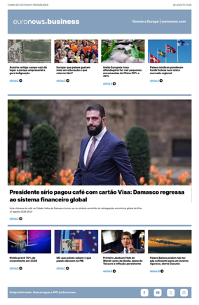 Cover of Euronews Business (Portuguese)