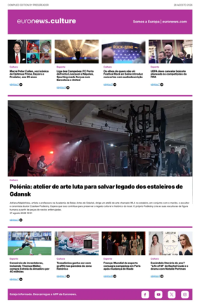 Cover of Euronews Culture and Sport (Portuguese)