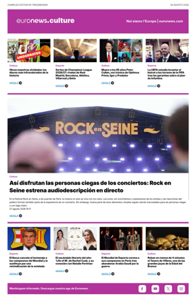 Cover of Euronews Culture and Sport (Spanish) Compiled Edition