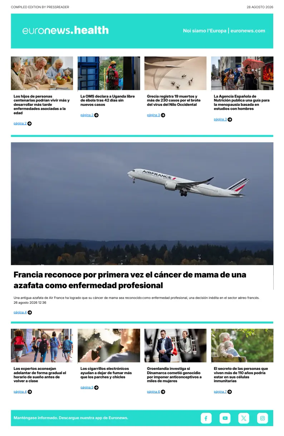 Cover of Euronews Health (Spanish) Compiled Edition