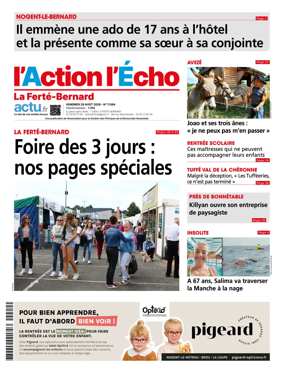 Cover of l'Action l'Echo (La Ferte-Bernard)