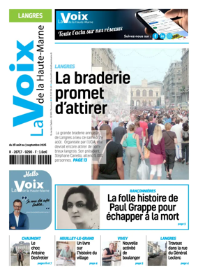 Cover of La Voix de la Haute-Marne edition Langres