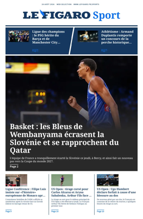 Cover of Le Figaro Sport