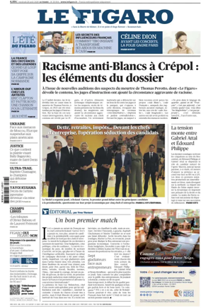 Cover of Le Figaro