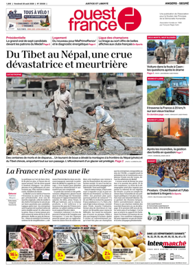 Cover of Ouest France (Angers / Segre)